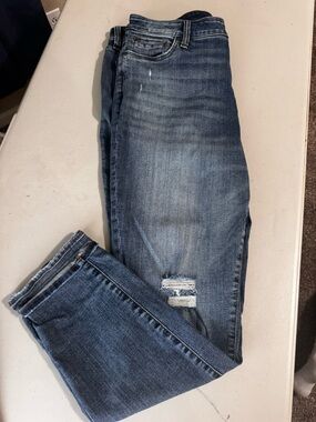 Kut from the Kloth Medium Blue Distressed Slim Straight Jeans